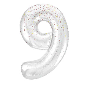 Rose Gold Printed Number 9 Giant Foil Helium Balloon 34" (Optional Helium Inflation)