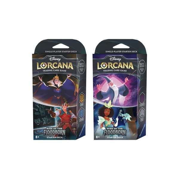 Disney Lorcana: Rise of the Floodborn TCG Starter Deck Amber & Sapphire (Set 2)