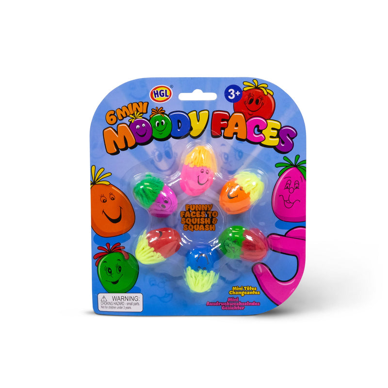 6Pk Mini Moody Faces
