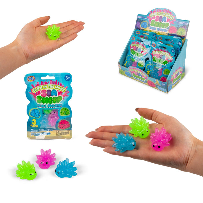 Sea Sheep Glow In The Dark Mini Mochis 3Pk