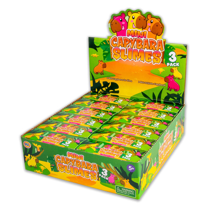 Mini Capybara Slimes 3Pk