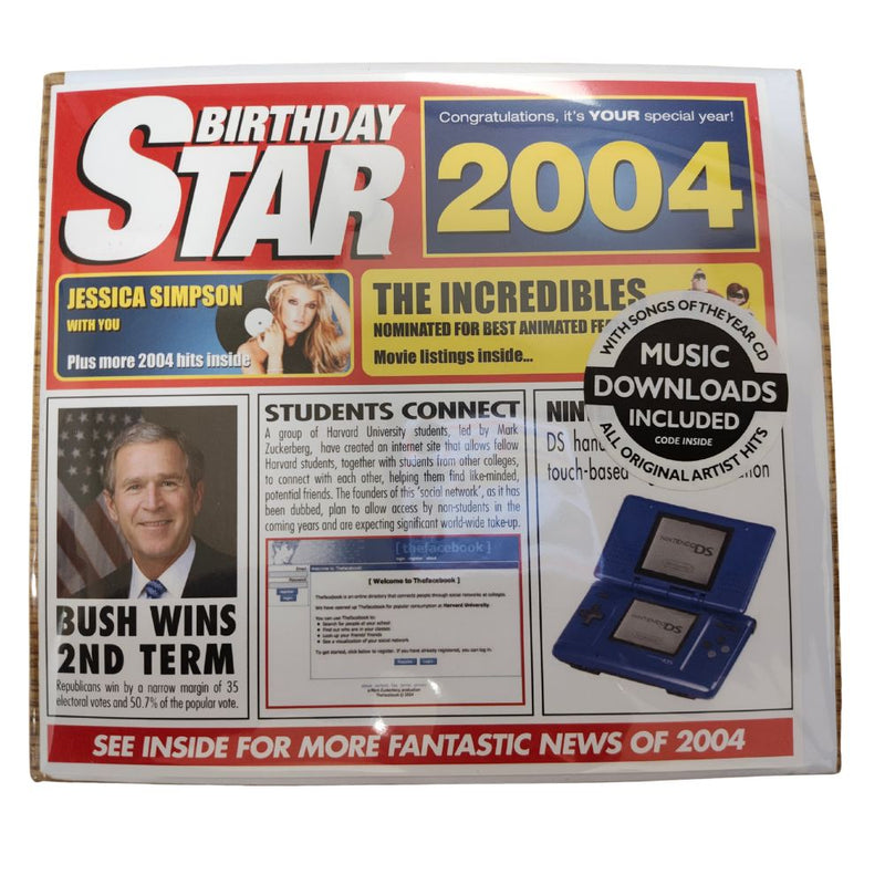 Birthday Star 2004 CD Music Greeting Card Special Year