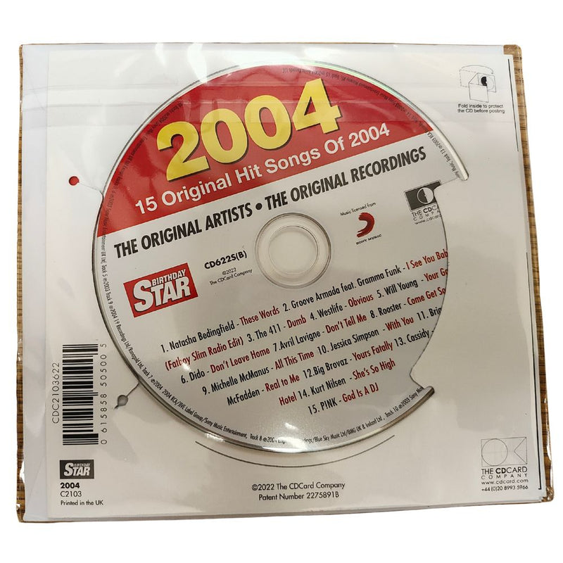 Birthday Star 2004 CD Music Greeting Card Special Year