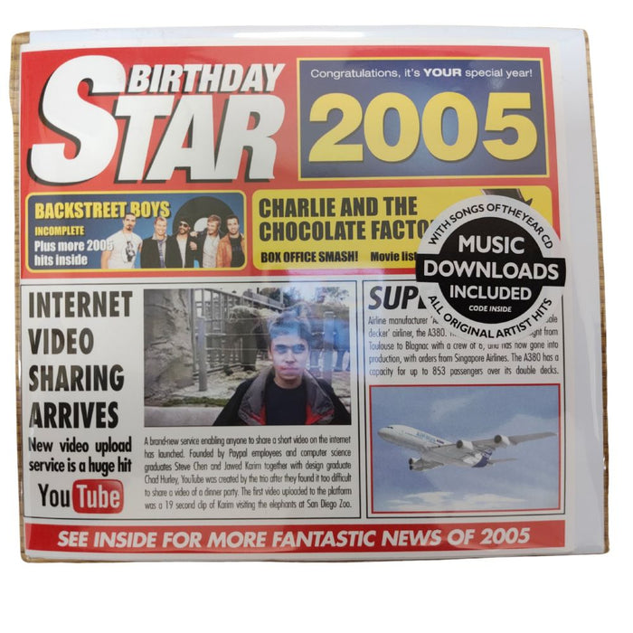 Birthday Star 2005 CD Music Greeting Card Special Year