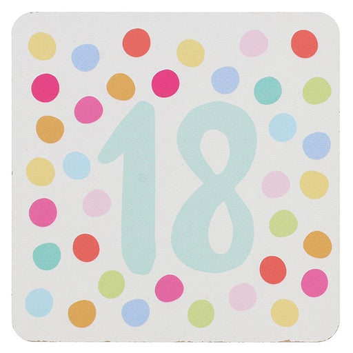 Wendy Jones-Blackett Multi Dot 18 Coaster