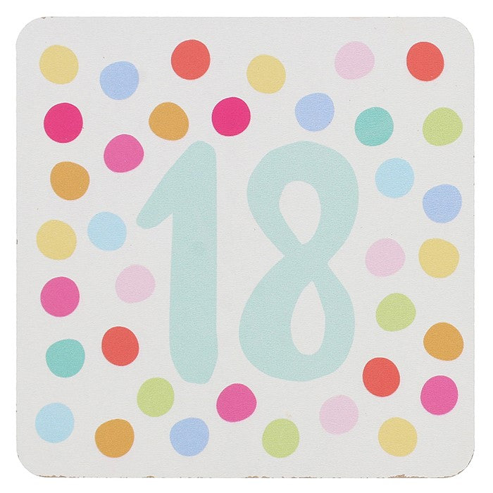 Wendy Jones-Blackett Multi Dot 18 Coaster