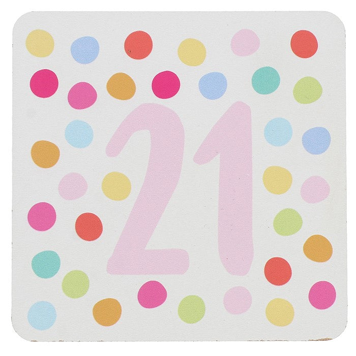 Wendy Jones-Blackett Multi Dot 21 Coaster