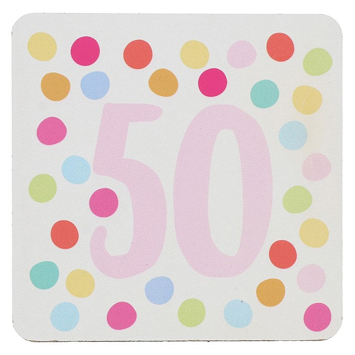 Wendy Jones-Blackett Multi Dot 50 Coaster