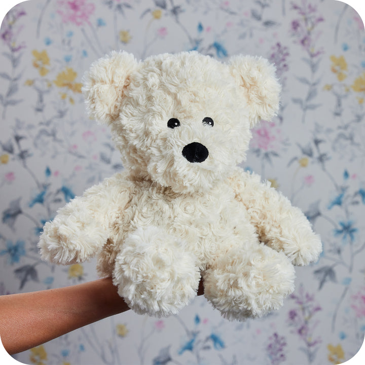 Warmies Cream Curly Bear  Warm/Cool Plush