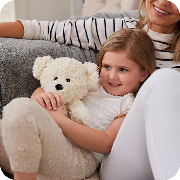 Warmies Cream Curly Bear  Warm/Cool Plush