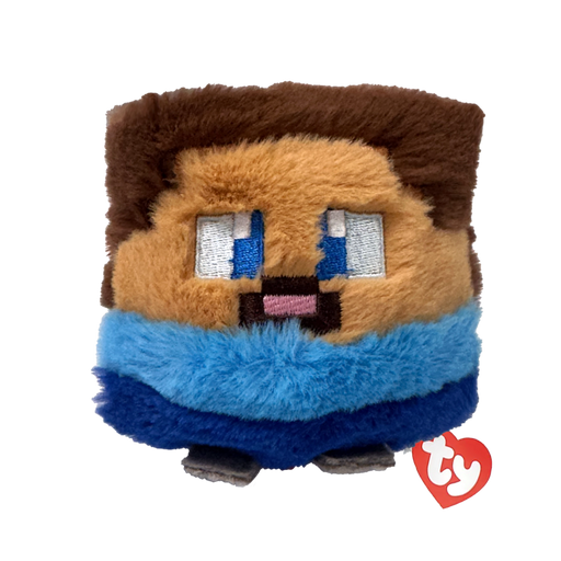 Ty Beanie Bouncer - Steve (Minecraft) soft toy - front