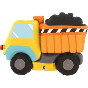 44" Dumper Truck Foil Supershape Balloon (Optional Helium Inflation)