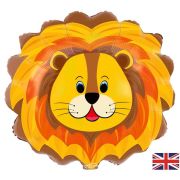 30" Lion Head Shaped Foil Supershape Balloon (Optional Helium Inflation)