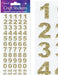 Craft Stickers Bold Number Set Gold No.65