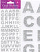 Craft Stickers Bold Alphabet Set Silver No.66