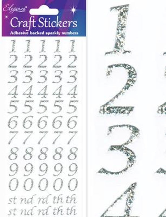 Stylised Numbers Silver