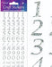 Stylised Numbers Silver