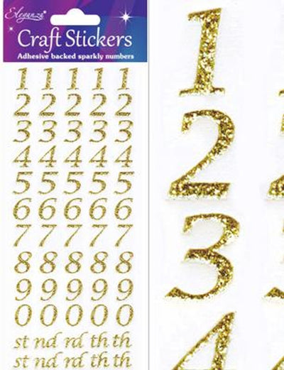Stylised Numbers Gold