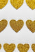 Craft Stickers Glitter Hearts Assortment Gold No.35