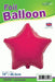 Fuchsia Star 19" Foil Balloon (Optional Helium Inflation)
