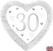 Happy 30th Anniversary Heart 18" Foil Balloon (Optional Helium Inflation)
