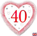 Happy 40th Anniversary Heart Ruby 18" Foil Balloon (Optional Helium Inflation)