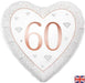 Happy 60th Anniversary Heart Diamond 18" Foil Balloon (Optional Helium Inflation)