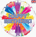 Bright Star Birthday Holographic 18" Foil Balloon (Optional Helium Inflation)