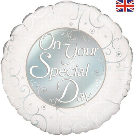 On Your Special day 18" Foil Balloon (Optional Helium Inflation)