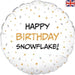 Happy Birthday Snowflake 18" Foil Balloon (Optional Helium Inflation)