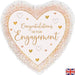 Engagement Rose Gold Heart 18" Foil Balloon (Optional Helium Inflation)