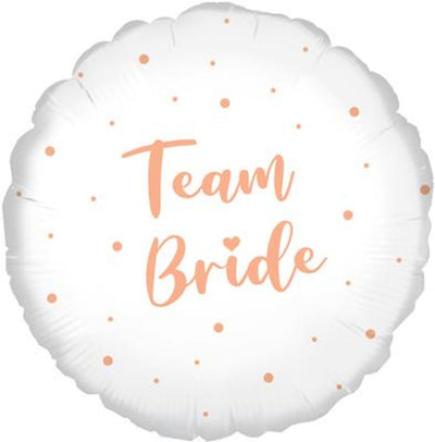 Team Bride 18" Foil Balloon (Optional Helium Inflation)
