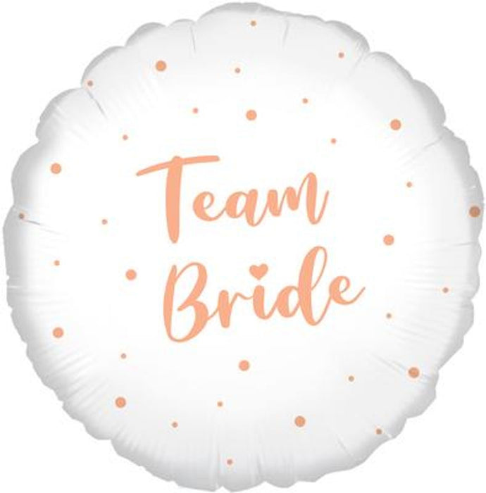 Team Bride 18" Foil Balloon (Optional Helium Inflation)
