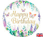 Watercolour Floral 18" Foil Balloon (Optional Helium Inflation)