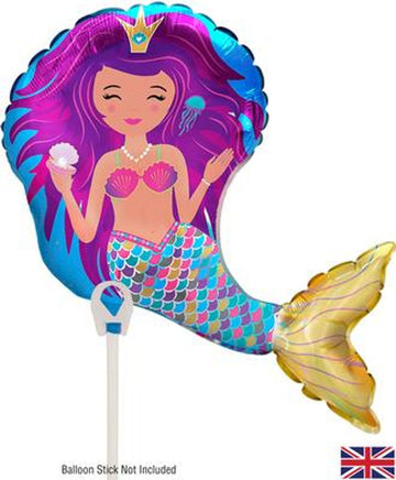Iridescent Mermaid (Air Fill) 16" Foil Balloon