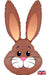 Cute Rabbit Brown Metallic 35" Foil Balloon (Optional Helium Inflation)