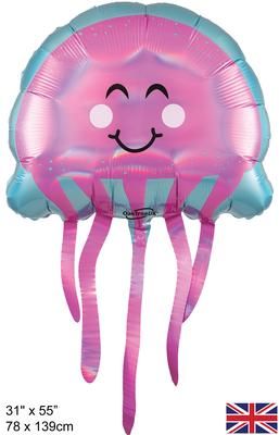 Iridescent Star Supershape Foil Balloon (Optional Helium Inflation)