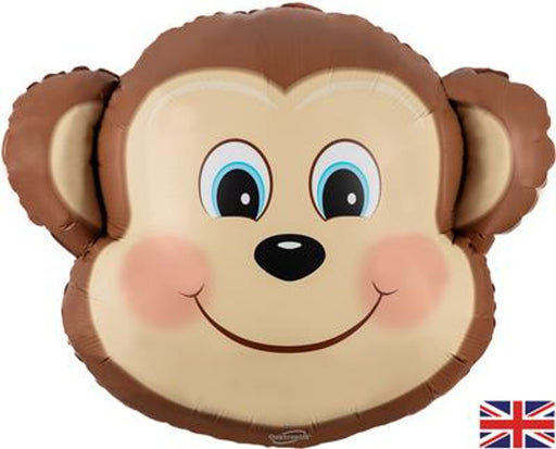 Cute Monkey Metallic 19" Foil Balloon (Optional Helium Inflation)
