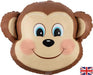 Cute Monkey Metallic 19" Foil Balloon (Optional Helium Inflation)
