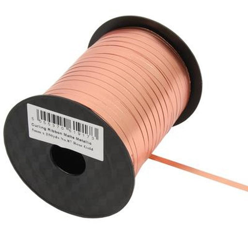 Poly Curling Ribbon Matte Metallic 5mm x 250yds No.87 Rose gold