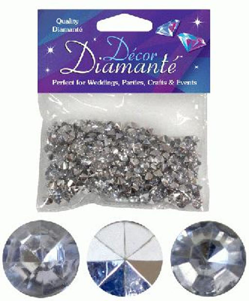 Décor Diamanté™ 6mm 28g bag, Silver (Clear with mirrored back)