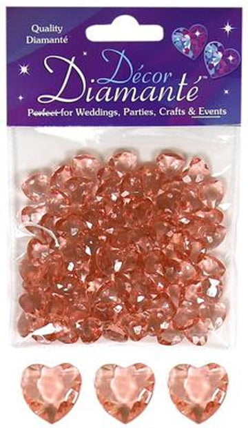 12mm Décor Diamante Double Faced Heart 28g No.87 Rose Gold
