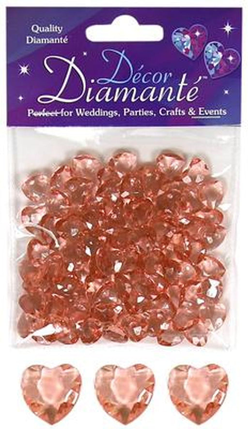 12mm Décor Diamante Double Faced Heart 28g No.87 Rose Gold