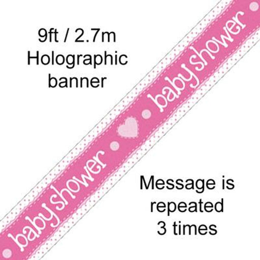 9ft Banner Baby Shower Pink