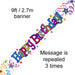 9ft Banner Happy Birthday Ribbons and Stars