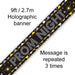 9ft Banner Prom Night Stars Holographic