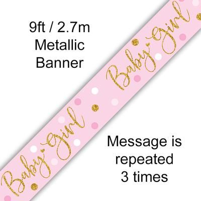 Banner Baby Girl Pink