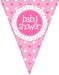Party Bunting Baby Shower Pink 11 flags 3.9m