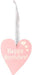 Wooden Heart Pastel Pink 9cm x 11cm Happy Birthday 1pc