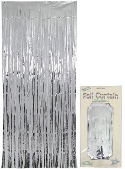 Foil Door Curtain 0.90m x 2.40m Metallic Silver